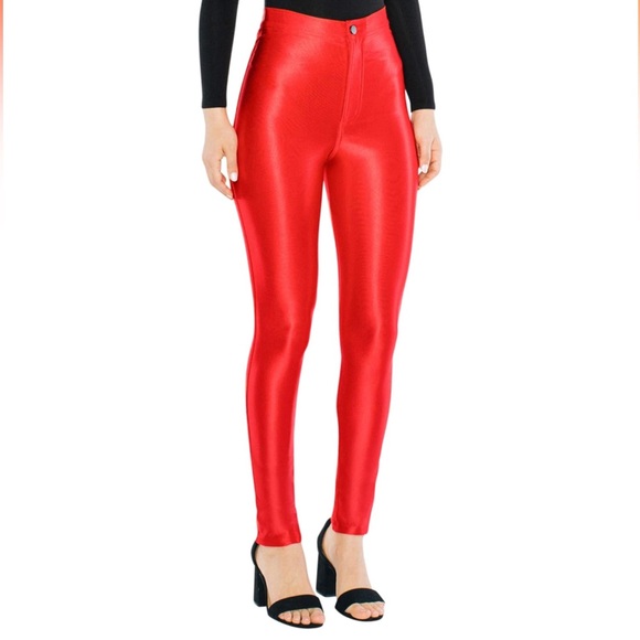 Original American Apparel Red Disco pants size S made in USA - Picture 1 of 10